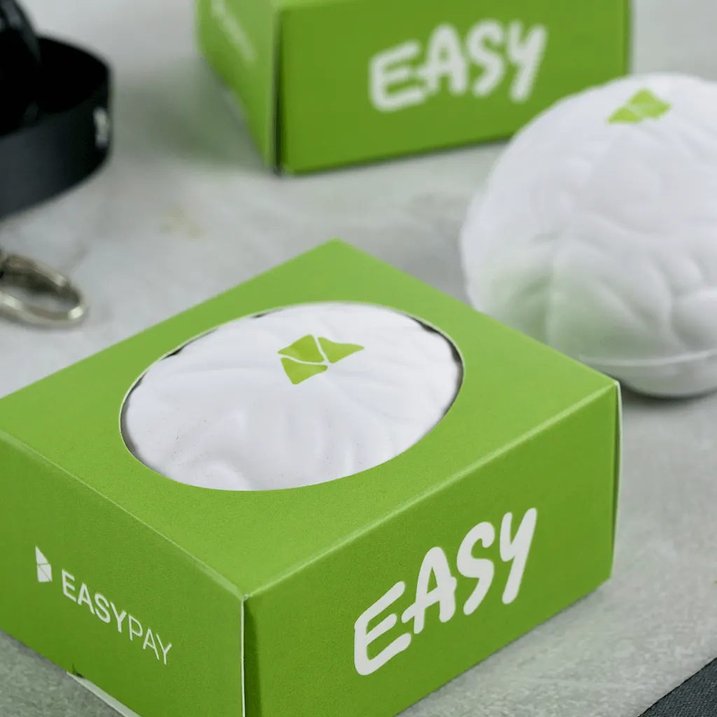 Мерч-набор EasyPay с антистрессом и канцелярией — брендирование