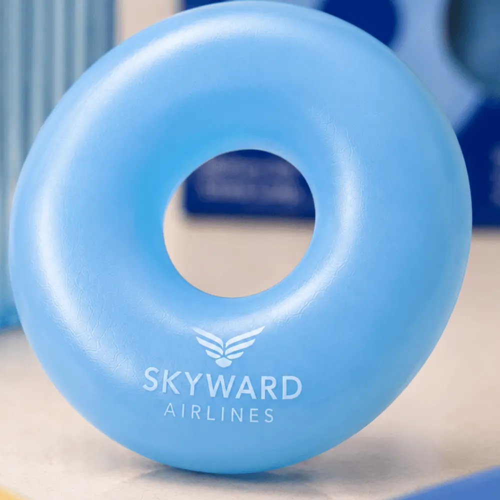 Гелевый антистресс для Skyward Airlines с фирменной упаковкой — фактура