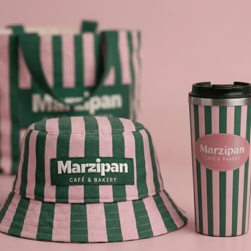 Летняя мерч-коллекция Marzipan Café — кейс КРАСНО