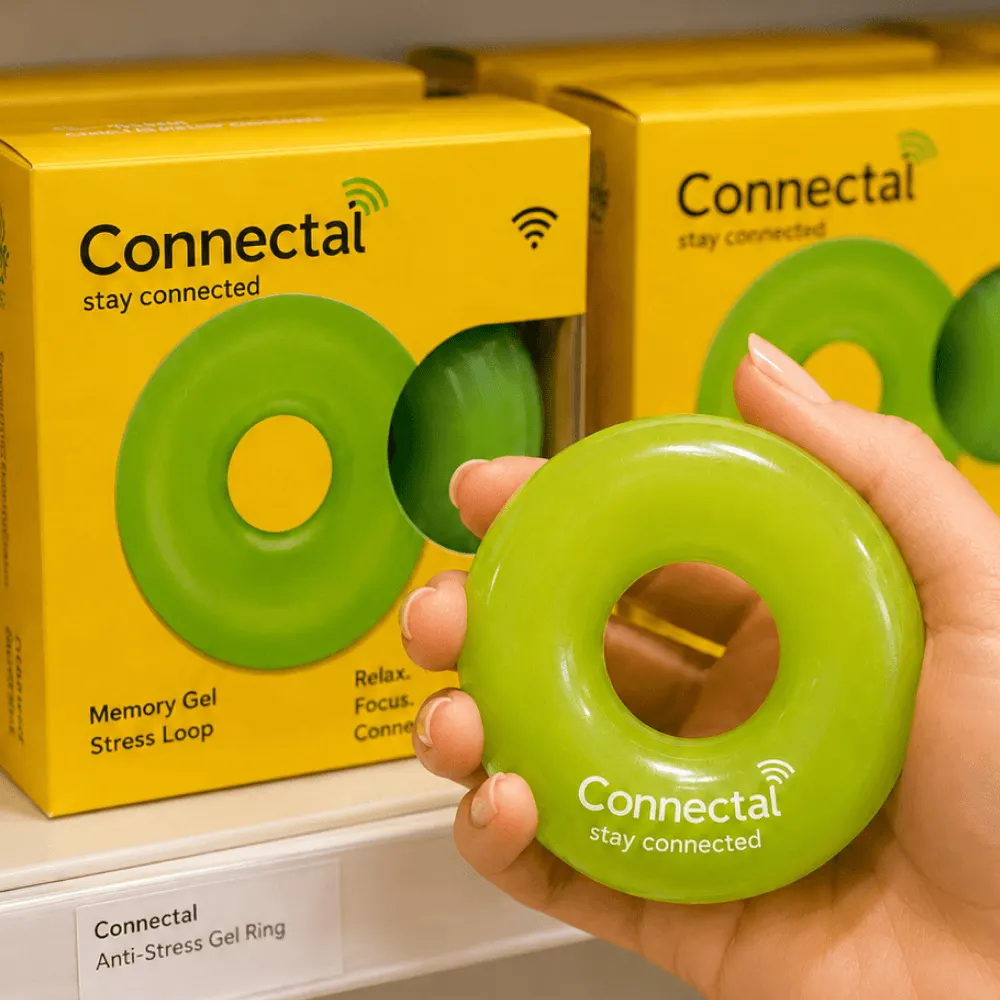 Гелевые антистрессы Connectal с логотипом — фактура