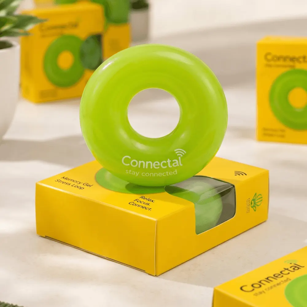 Гелевые антистрессы Connectal с логотипом — комплектация