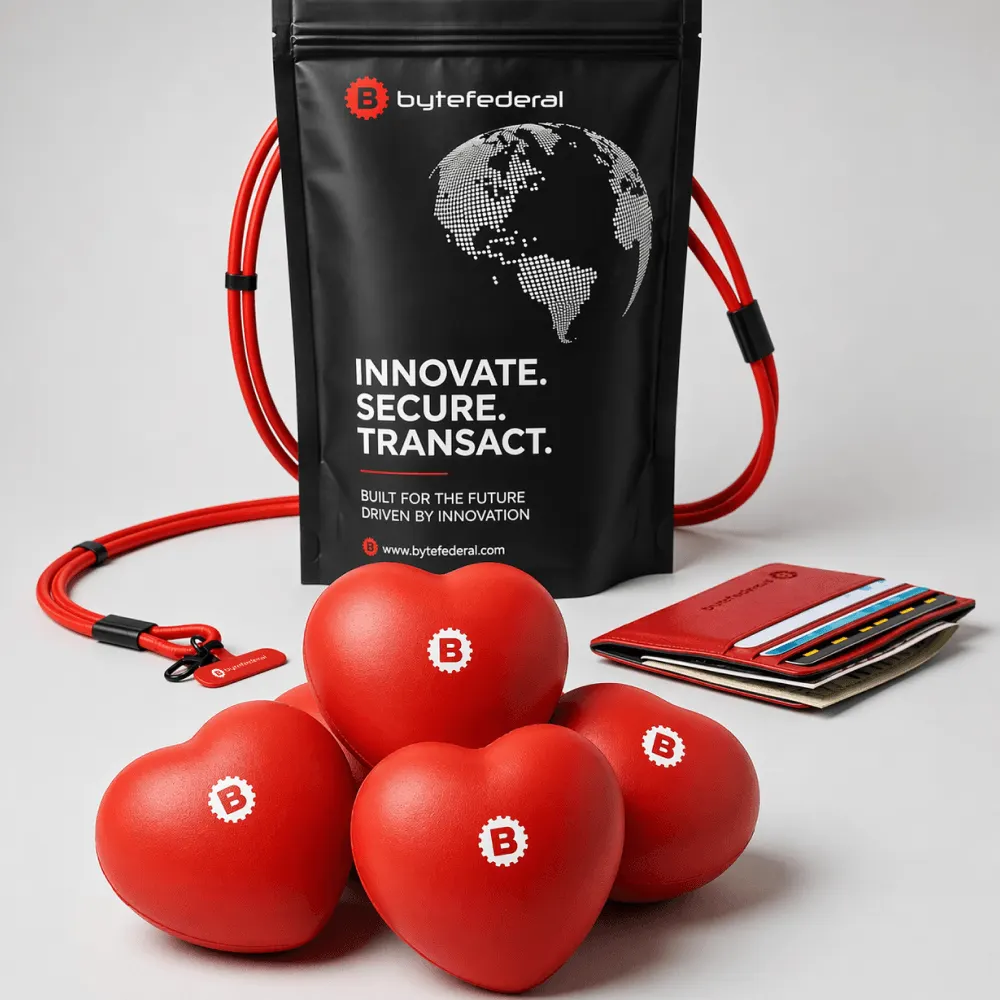 Swag pack для финтех-бренда ByteFederal — брендирование