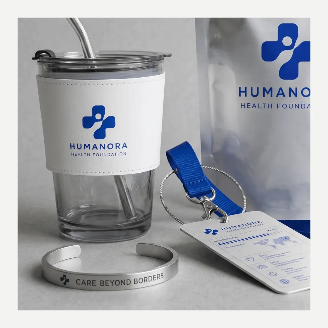 Swag pack для HUMANORA: корпоративные подарки на заказ — материал и цвет