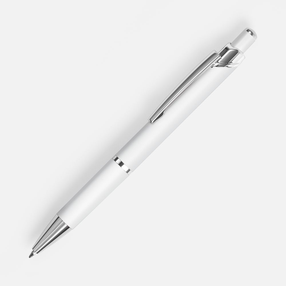Ручка шариковая Chromos Soft Touch, белая