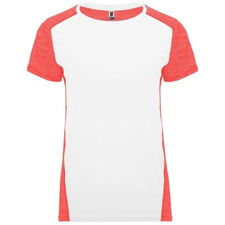 Спортивная футболка ZOLDER WOMAN женская, КРАСНЫЙ/ПЁСТРЫЙ КРАСНЫЙ 2XL, Белый/Пёстрый коралловый флуоресцентный
