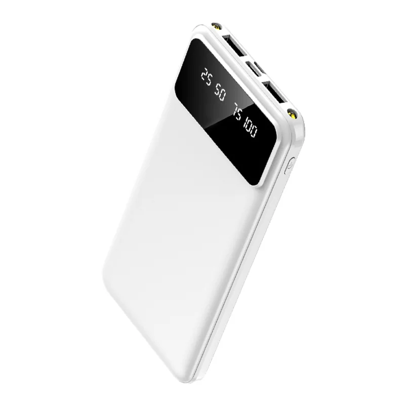 Внешний аккумулятор Dorado 10 000 mAh с фонариком, Белый