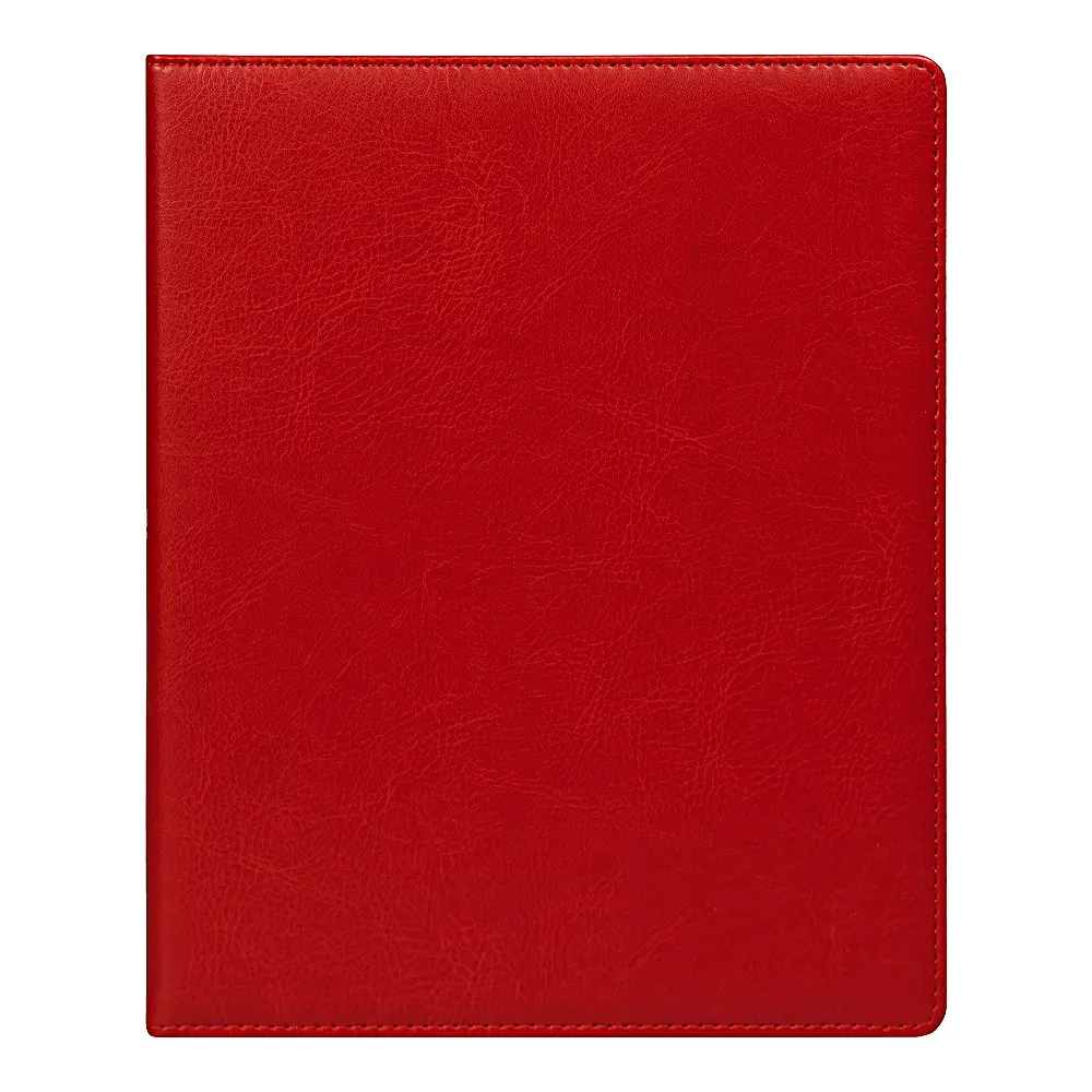 Еженедельник Classic Buffalo A4, черный, недатированный, в твердой обложке, красный