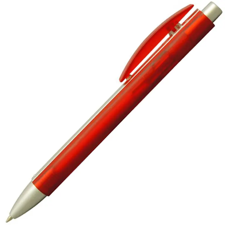 Ручка шариковая, пластиковая, зеленая — арт. 2039/RD, красный