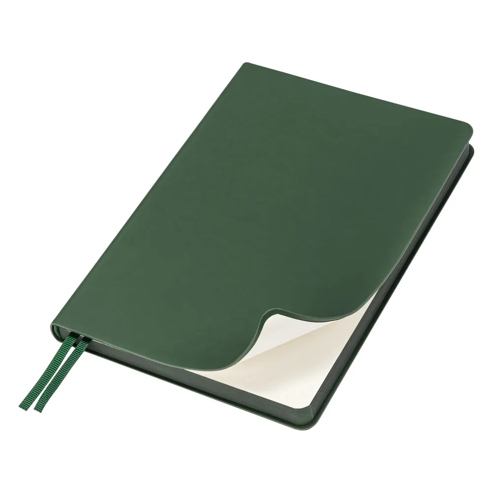 Ежедневник Flexy Soft А5, красный, недатированный, в гибкой обложке, зеленый