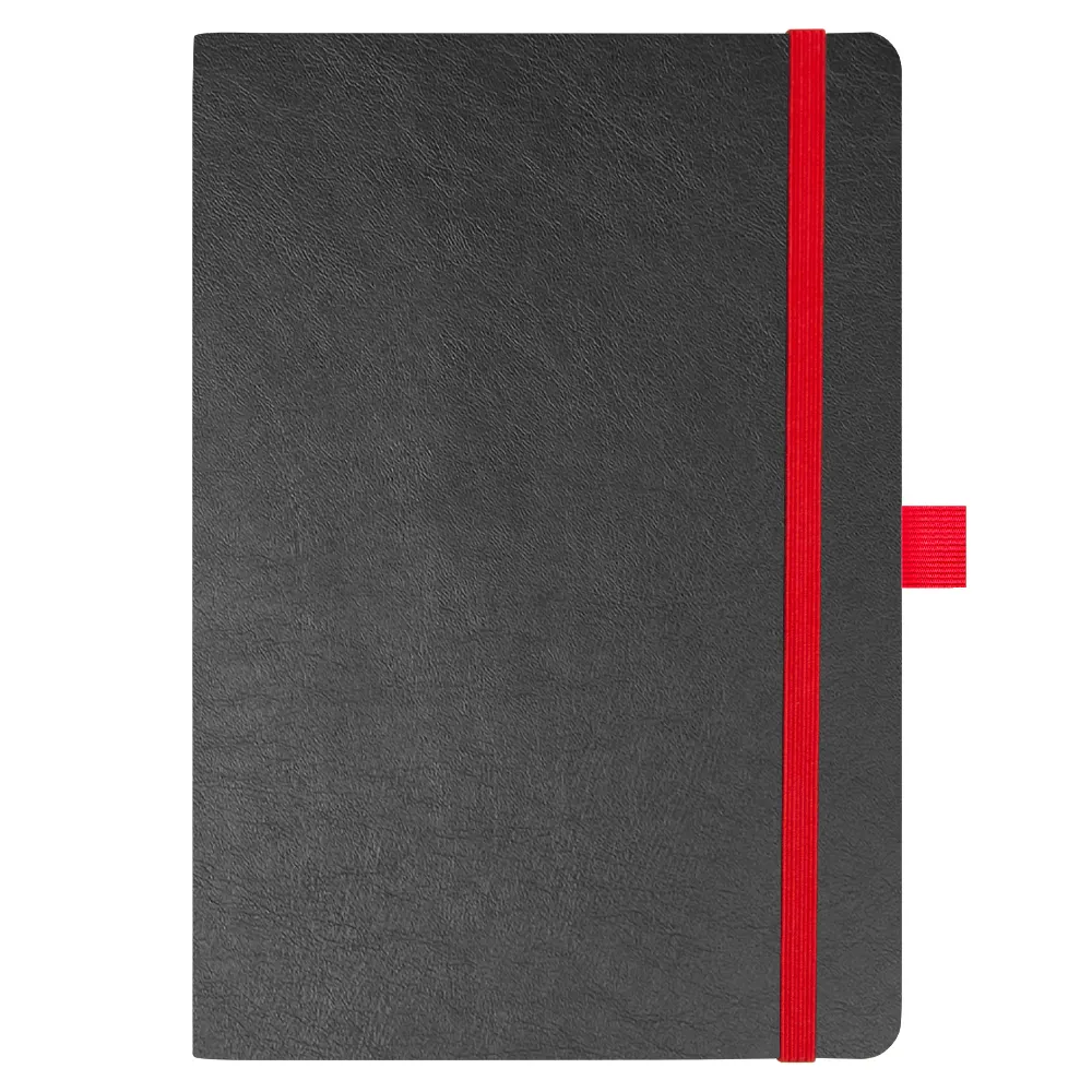 Блокнот Flexy Forest Urban Soft leather А5, недатированный, с резинкой и петлей для ручки, в гибкой обложке, черный