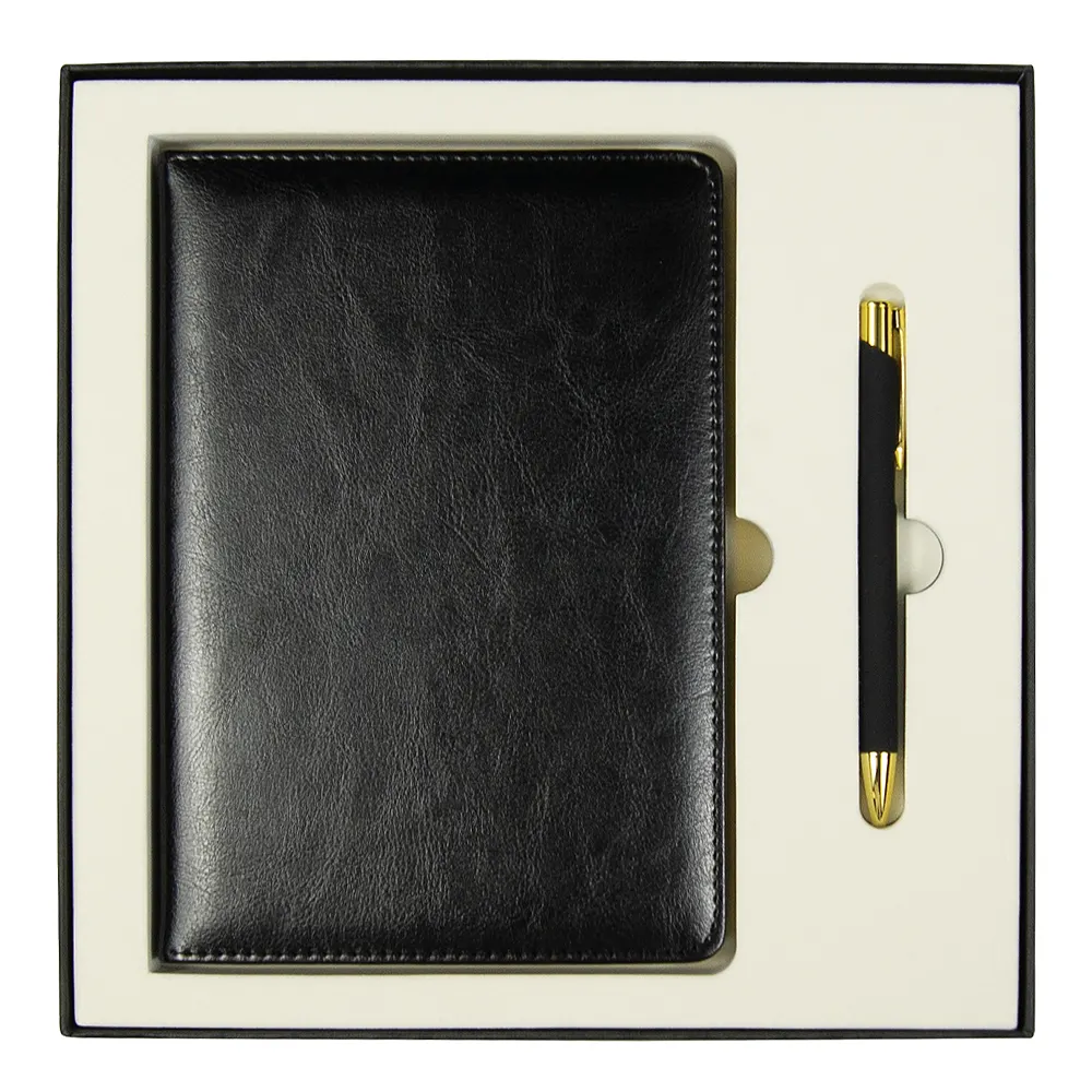 Набор подарочный Solution Duo (ежедневник City Nebraska, ручка Legend Soft Touch Mirror Gold), черный, черный