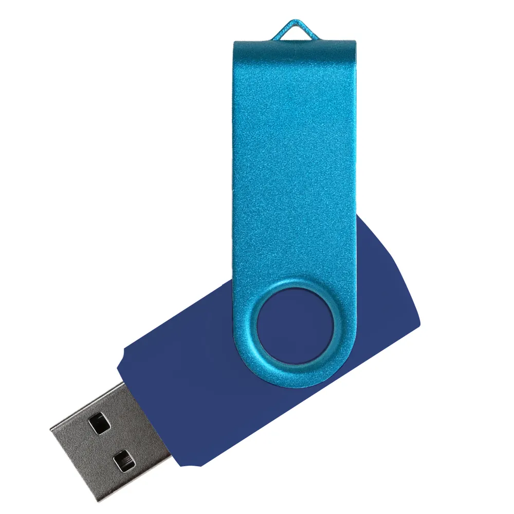 Флеш накопитель USB 2.0 Twister Сolor Mix 16GB, пластик Софт Тач/металл, темно-синий/белый, темно-синий 8 / голубой