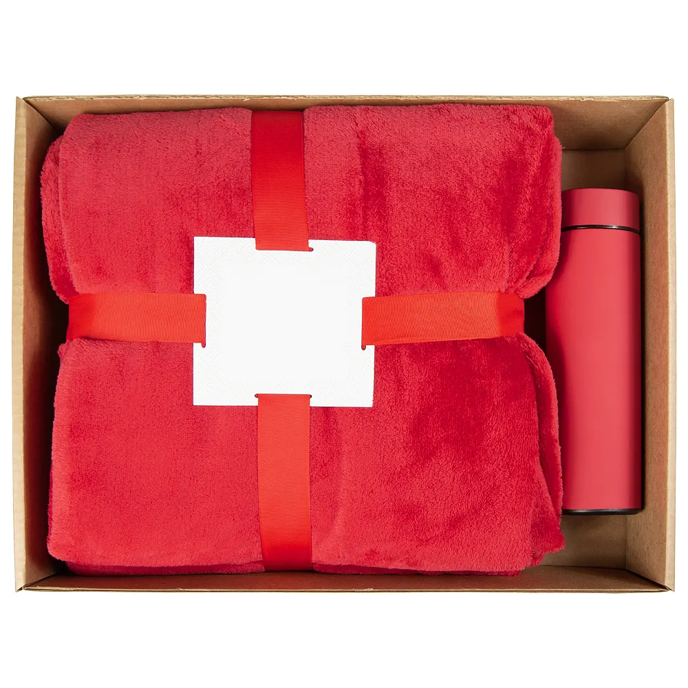 Набор подарочный Solution Superior Duo (плед Super Soft Comfort, термос Urban), красный, красный