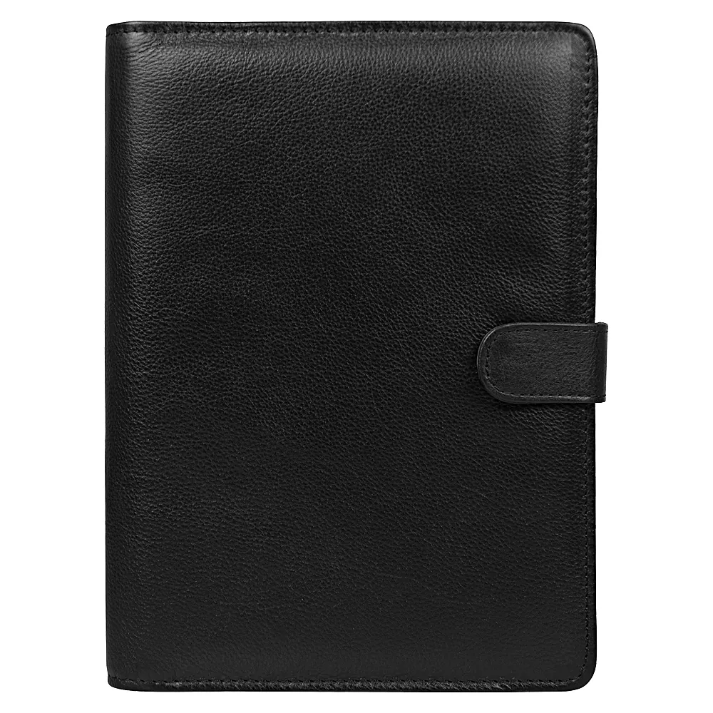 Ежедневник в суперобложке Country Leather Sky A5+ из нат. кожи, черный, недатированный, с магнитным клапаном, в подарочной коробке, черный