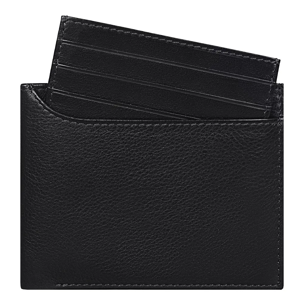 Кошелек с картхолдером для кредитных карт Leather Dream из нат. кожи, синий, черный