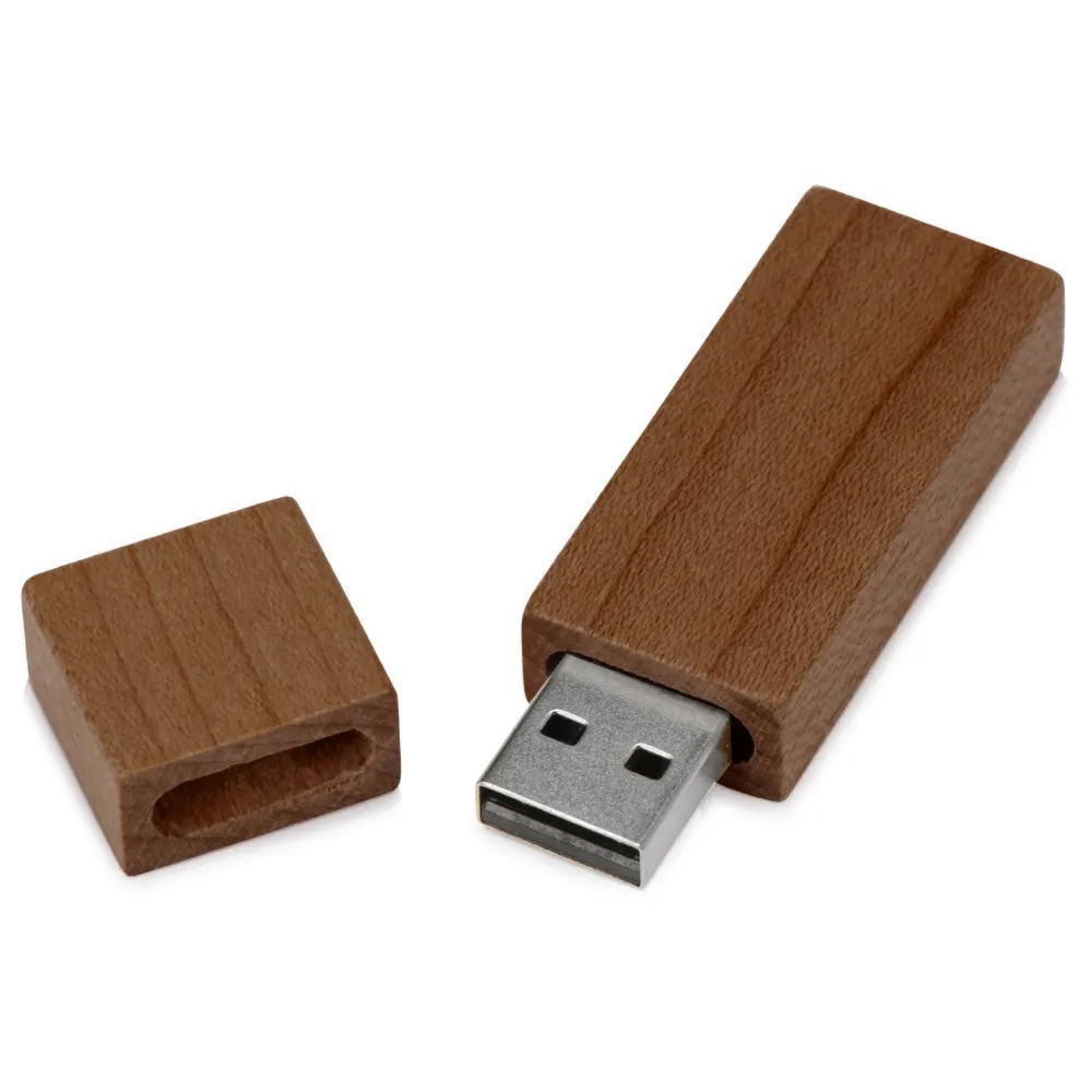 Флеш накопитель USB 2.0 Maple Square 32GB, клен, дерево/дерево, коричневый темный