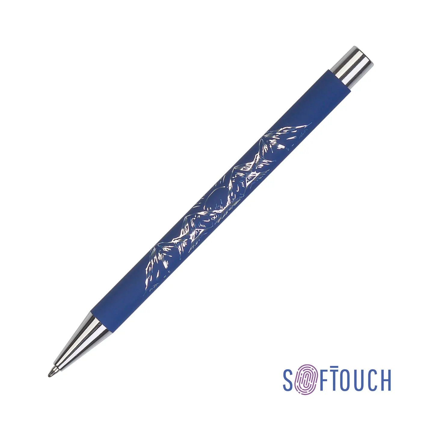 Ручка шариковая "Aurora", покрытие soft touch — арт. 6818-21S, темно-синий