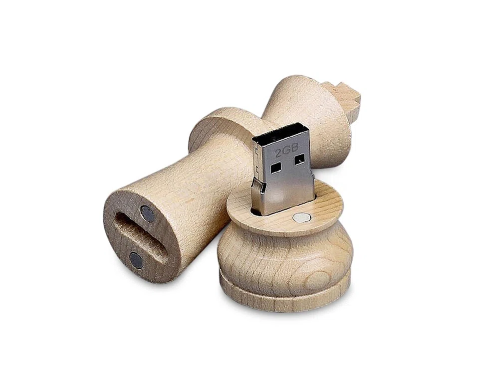 USB 2.0- флешка на 128 Гб Ферзь, натуральный