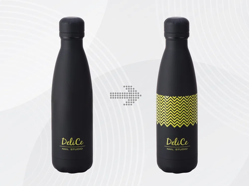 Вакуумная термобутылка Vacuum bottle C1, soft touch, с УФ-печатью, черный