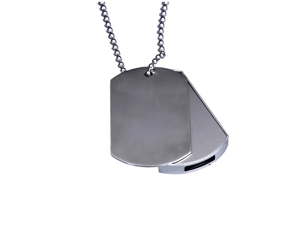 USB 2.0-флешка на 8 Гб в виде армейского жетона, серебристый