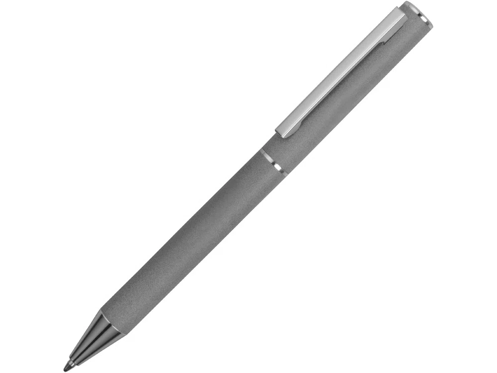 Ручка металлическая шариковая Stone soft-touch, серый/серебристый