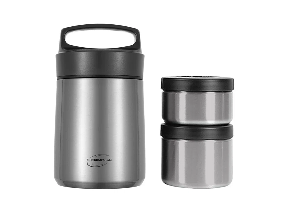 Термос с двумя контейнерами THERMOcafe TCLB-1480SY, 1480 мл, стальной