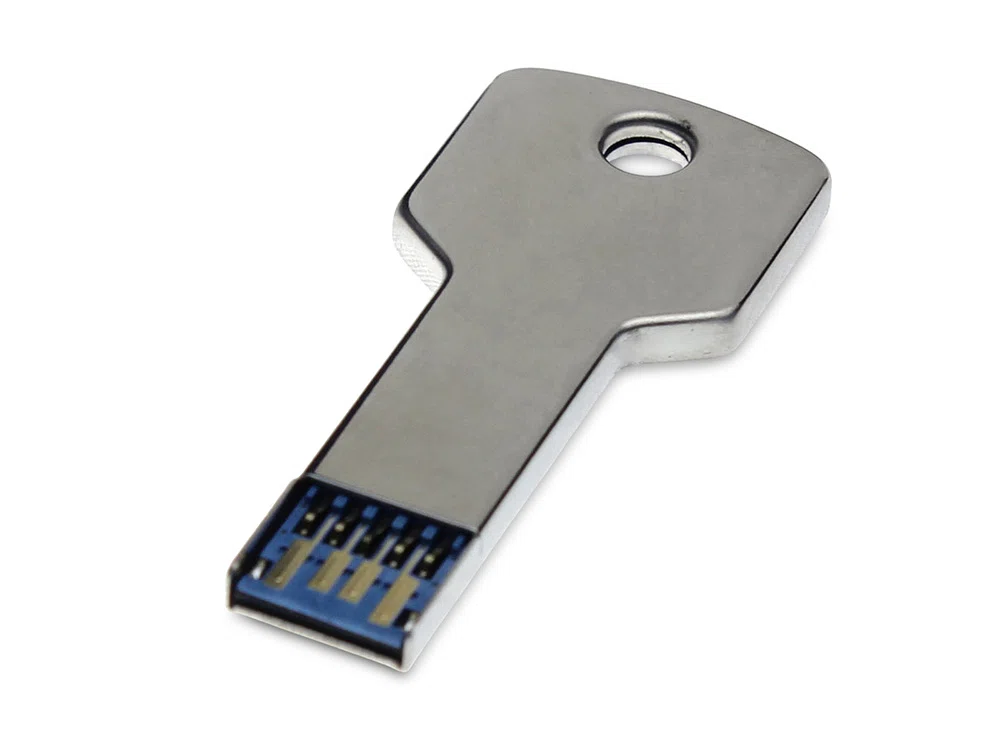 USB 3.0- флешка на 32 Гб в виде ключа, серебристый