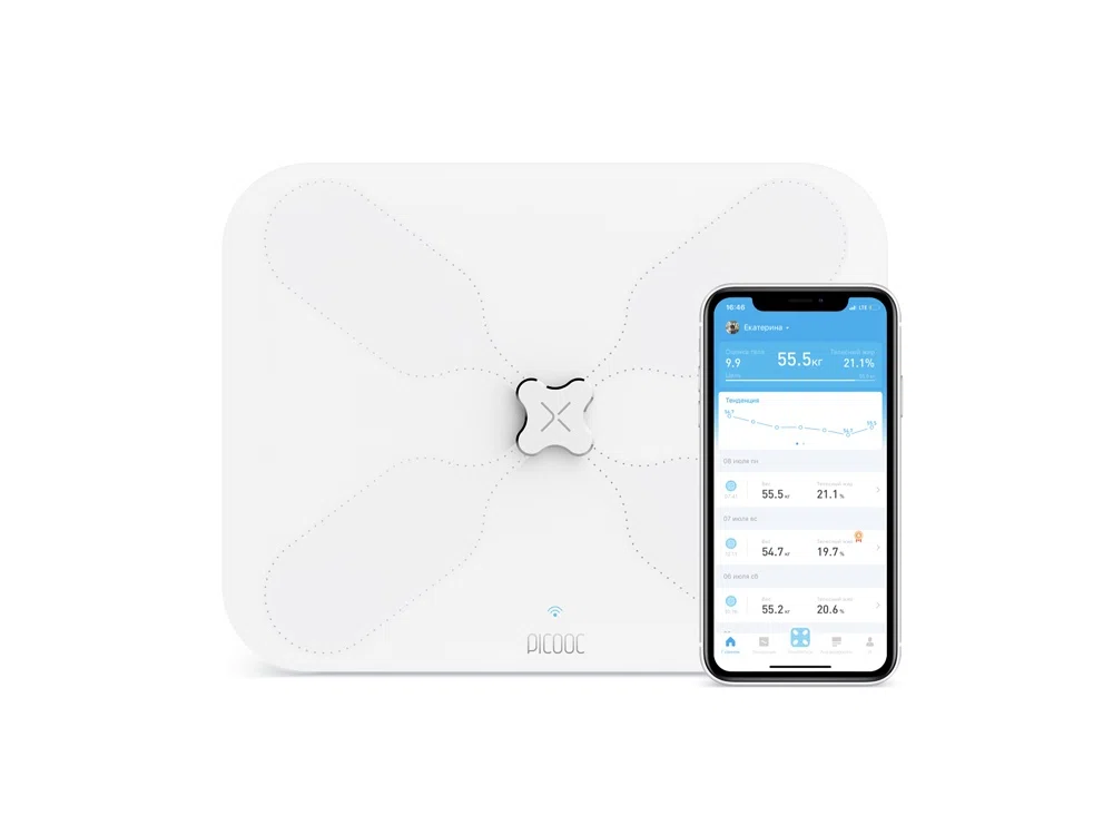 Умные весы с Wi-Fi S3 Lite, белый