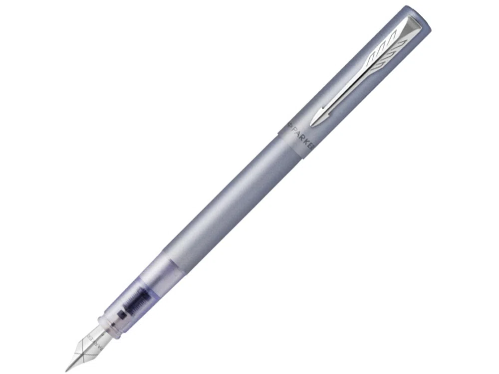 Перьевая ручка Parker Vector, F/M, серебристый, серый