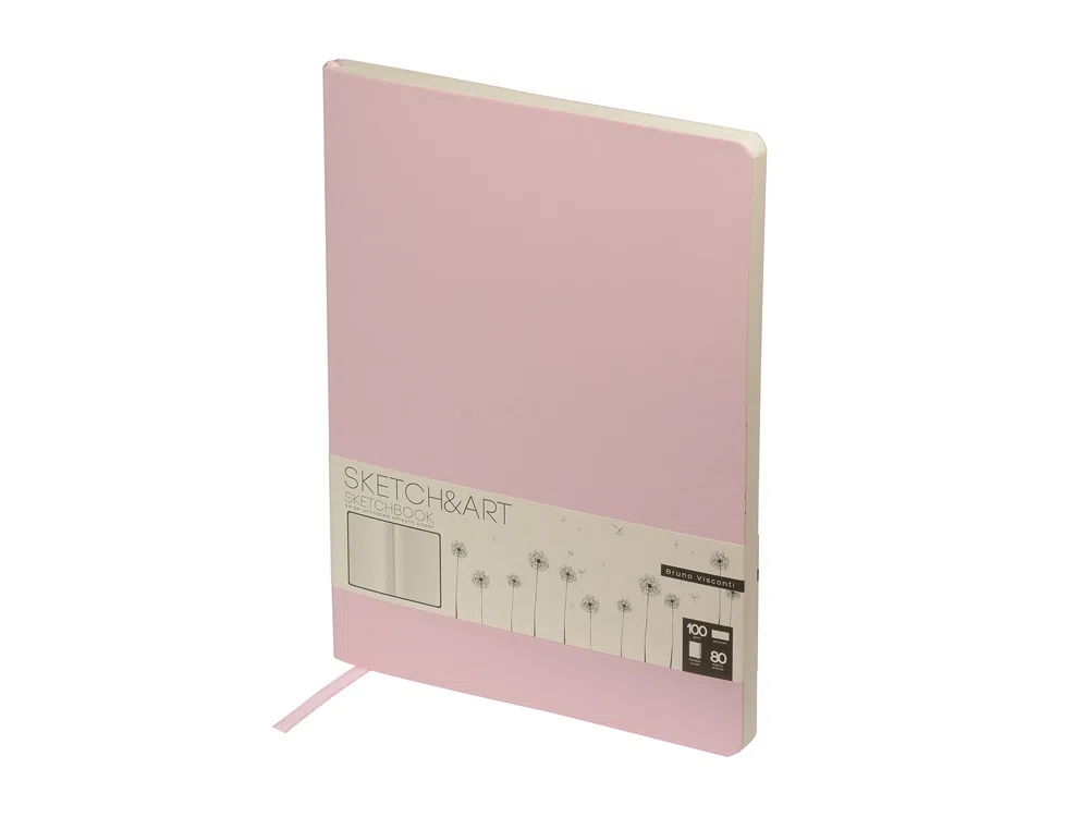 Скетчбук B5 Sketch & Art 100 г/м2, soft-touch, розовый