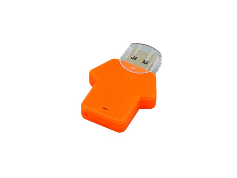 USB 2.0- флешка на 4 Гб в виде футболки, оранжевый