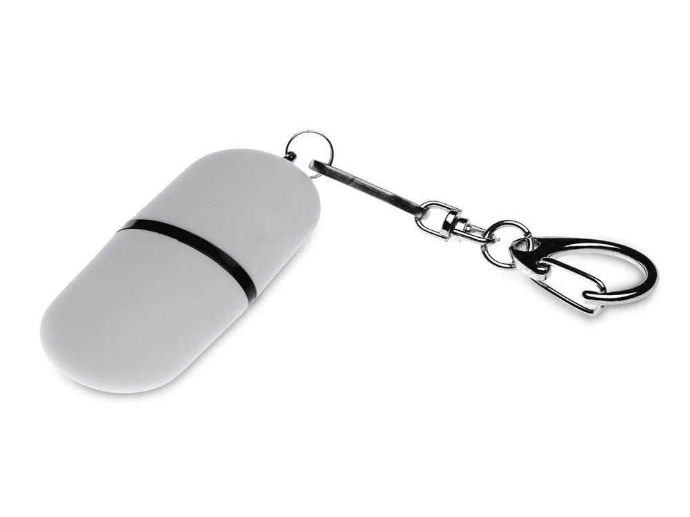 USB 3.0- флешка Goutte Soft-touch на 32 Гб каплевидной формы, белый