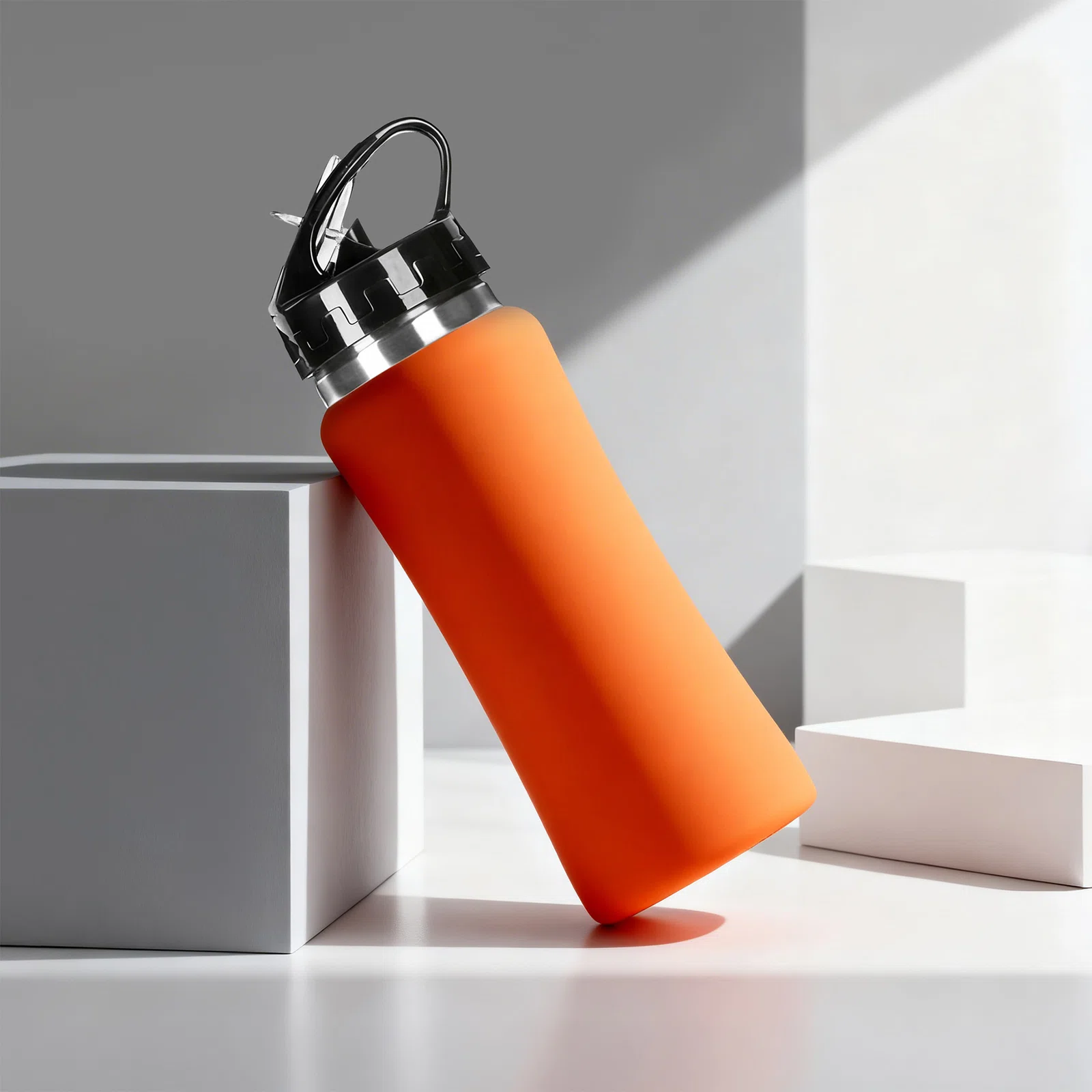 Бутылка для воды Bottle C1, soft touch, 600 мл, оранжевый
