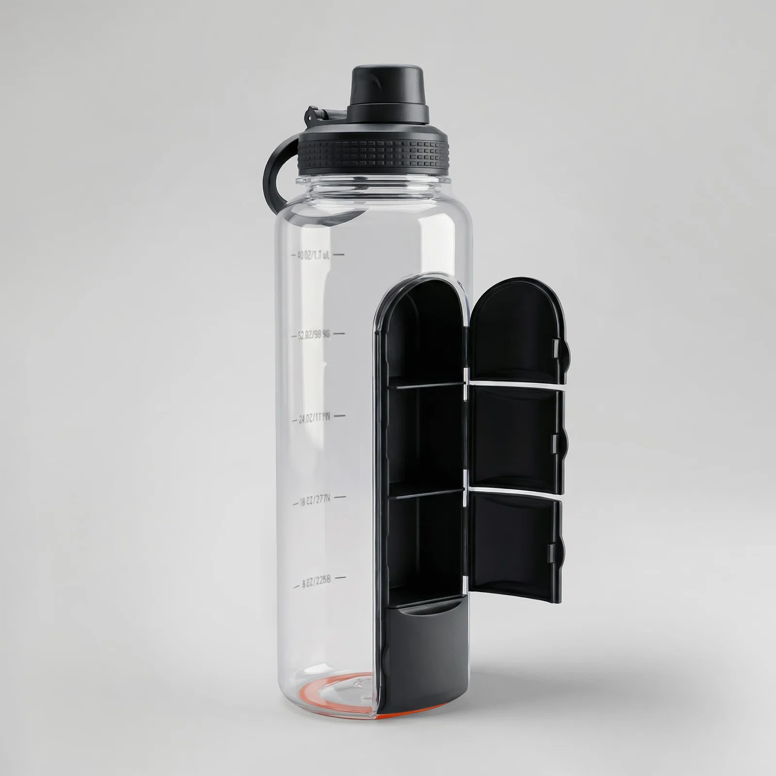 Спортивная бутылка для воды Electrolyte, 1200 мл, тритан, черный