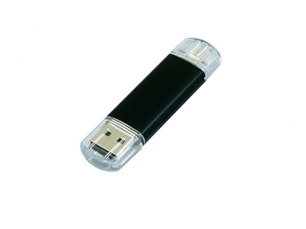 USB 2.0/micro USB- флешка на 64 Гб, черный