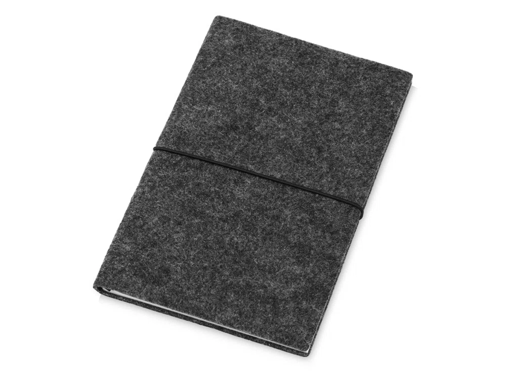 Блокнот из RPET-фетра Felt, темно-серый