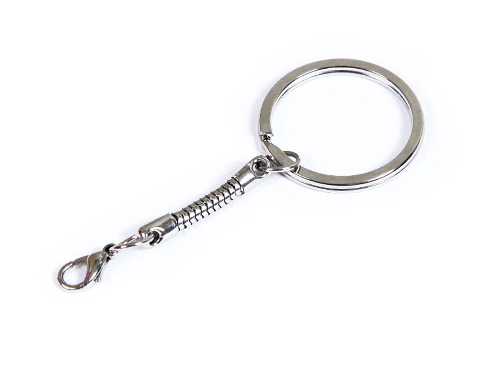 Карабин с кольцом, серебристый